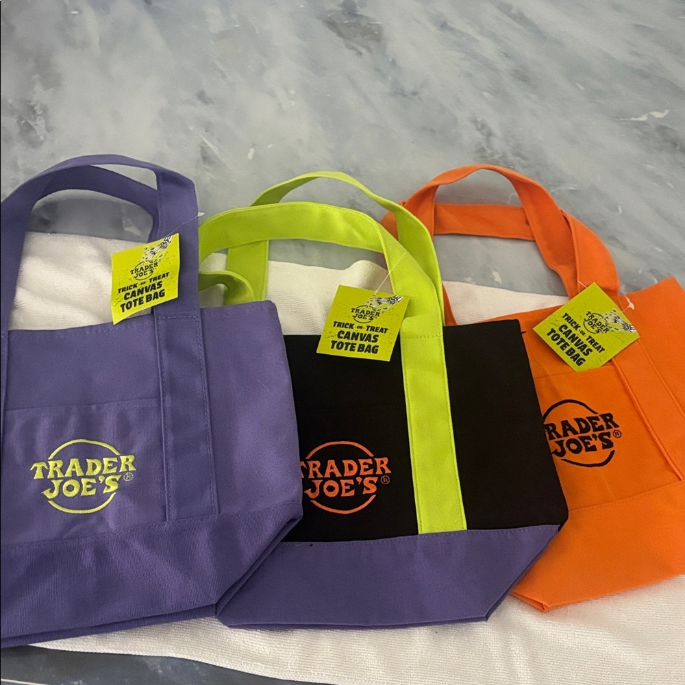 Colorful Trader Joe's Canvas Tote Bags
